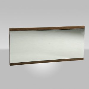 24" Walnut Veneer and Glass Mirror