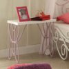 22" Lilac and White Rectangular Nightstand With Top - Image 2