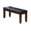 Urbana Bench , Black PU & Cherry