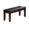 Urbana Bench , Black PU & Cherry - Image 3