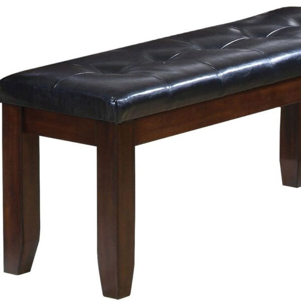 48" X 17" X 20" Black  And Espresso Elegant Bench - Image 4