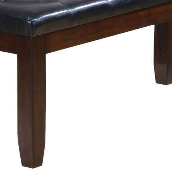 48" X 17" X 20" Black  And Espresso Elegant Bench - Image 5