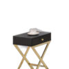 Black Brass Single Drawer Side Table - Image 4