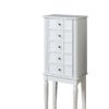 16" X 10" X 40" White Mirror Jewelry Armoire - Image 2
