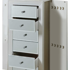 18" X 12" X 38" White Jewelry Armoire