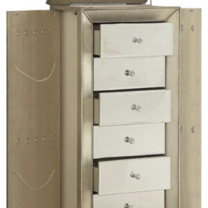 18" X 12" X 38" Antique Gold Jewelry Armoire
