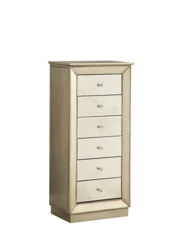 18" X 12" X 38" Antique Gold Jewelry Armoire - Image 3