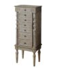 16" X 10" X 40" Weathered Oak Mirror Jewelry Armoire - Image 2