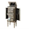 16" X 10" X 40" Weathered Oak Mirror Jewelry Armoire - Image 3