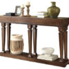 72" X 12" X 35" Oak Wood Console Table