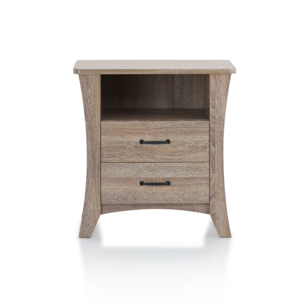 Updated Rustic Natural Wood Finish Nightstand - Image 2