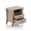 Updated Rustic Natural Wood Finish Nightstand - Image 3