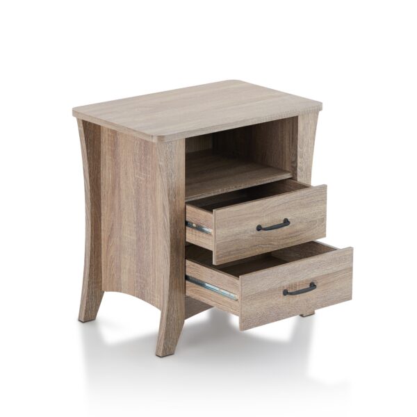 Updated Rustic Natural Wood Finish Nightstand - Image 3