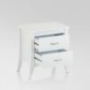 White Wooden 2 Drawer Nightstand - Image 2