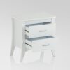 White Wooden 2 Drawer Nightstand - Image 3