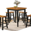 Mod Black and Natural Counter Height Five Piece Dining Set - Image 2