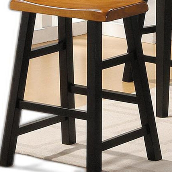 Mod Black and Natural Counter Height Five Piece Dining Set - Image 4