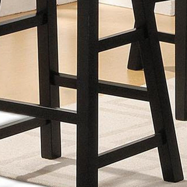 Mod Black and Natural Counter Height Five Piece Dining Set - Image 5