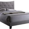 Gray Queen Size Tufted Upholstered Bed