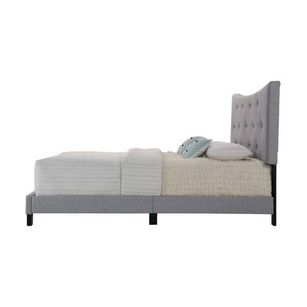Gray Queen Size Tufted Upholstered Bed - Image 2