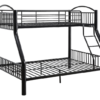 78" X 56" X 67" Twin Over Full Black Bunk Bed