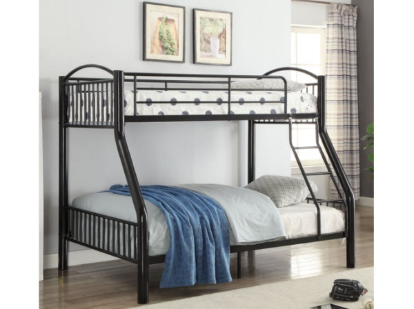 78" X 56" X 67" Twin Over Full Black Bunk Bed - Image 2