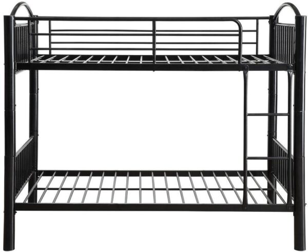 78" X 44" X 67" Twin Over Twin Black Metal Bunk  Bed