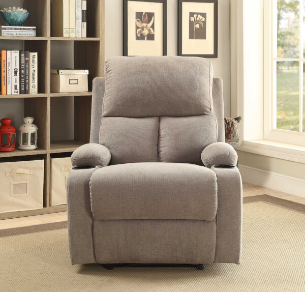 32" X 37" X 39" Beige Linen Fabric Recliner - Image 2