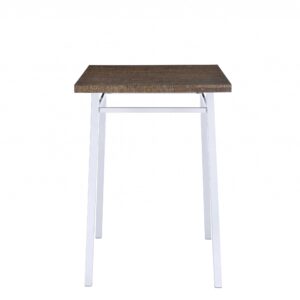 30" X 30" X 42" Oak And Chrome Bar Table