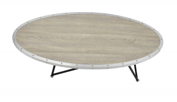 46" X 23" X 15" Weathered Gray Oak Particle Board Coffee Table - Image 3