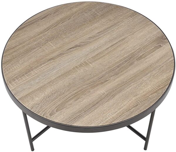 32.3" X 32.3" X 15.75" Weathered Gray Oak Coffee Table - Image 2