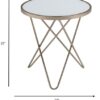 22" X 22" X 22" Frosted Glass And Champagne End Table - Image 3