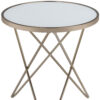 22" X 22" X 22" Frosted Glass And Champagne End Table - Image 5