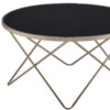 34" X 34" X 18" Black Glass And Champagne Coffee Table - Image 4