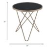 Mod Black Glass and Geo Gold End Table - Image 3