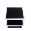 Black Glass And Chrome 3 Tier Shelves End Table - Image 3