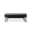 47" X 20" X 14-24" Black And Chrome Particle Board Coffee Table - Image 2