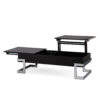 47" X 20" X 14-24" Black And Chrome Particle Board Coffee Table - Image 3
