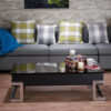 47" X 20" X 14-24" Black And Chrome Particle Board Coffee Table - Image 4