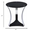 18" X 18" X 20" Black Glass  Chrome End Table - Image 2