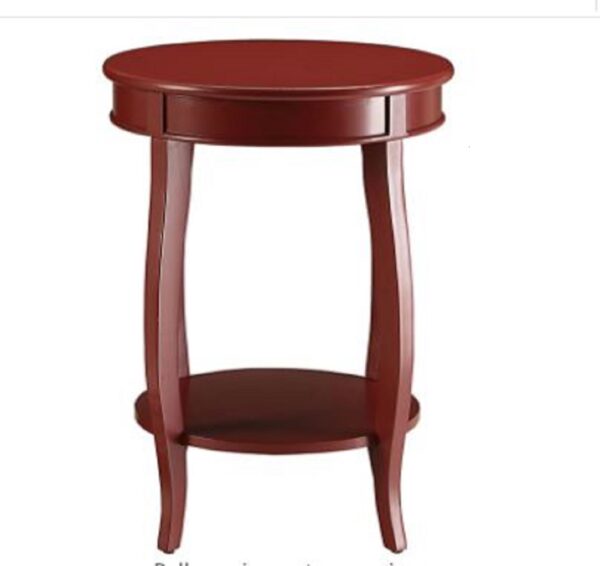 Pop of Color Red Finish Side Table - Image 2