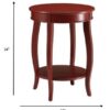 Pop of Color Red Finish Side Table - Image 5