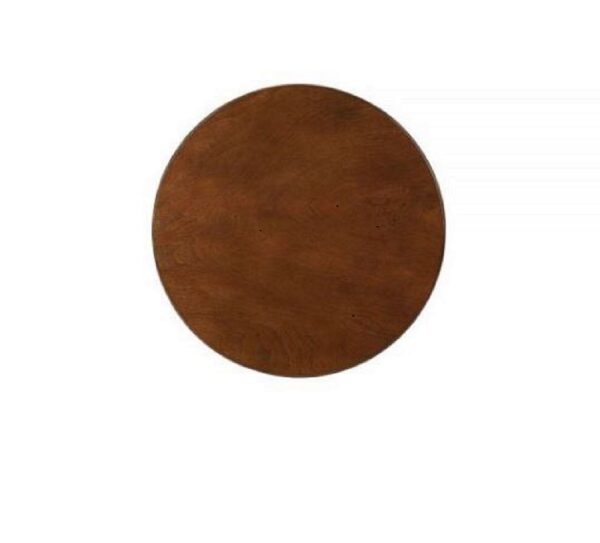 Walnut Round Wooden Side Table - Image 3