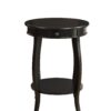 Vintage Look Black Wood End Table with Storage - Image 2