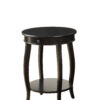Vintage Look Black Wood End Table with Storage - Image 4