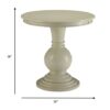 26" X 26" X 26" Antique White Wood Veneer Side Table - Image 4