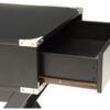 24" Black Solid Wood Rectangular End Table With Drawer - Image 3