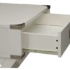 Modern White X Shape Wooden Storage End Table - Image 3