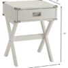 Modern White X Shape Wooden Storage End Table - Image 5