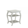 Cottage White Bow Leg Square End Table - Image 2